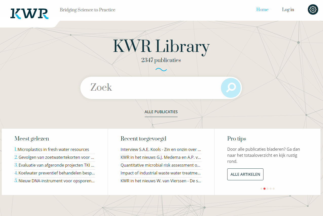 Over 2300 Publications Available Online At Kwr Kwr
